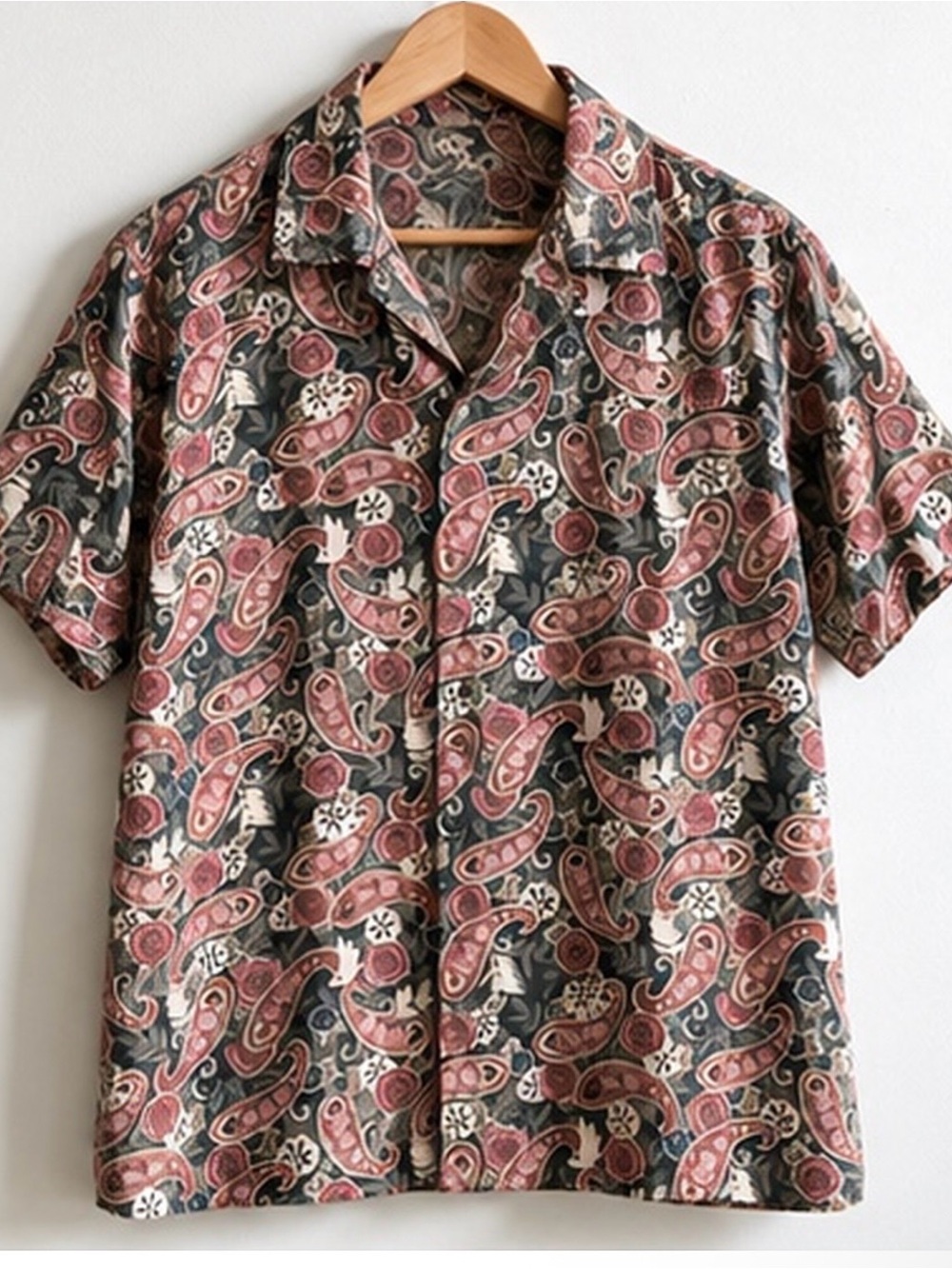 Vintage Adolfo Expressions 100% Silk Paisley Floral Blouse L Boho